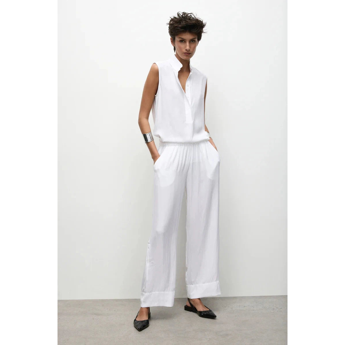 Mela Purdie Tab Slide Tank - White Mela Purdie Pisces Boutique