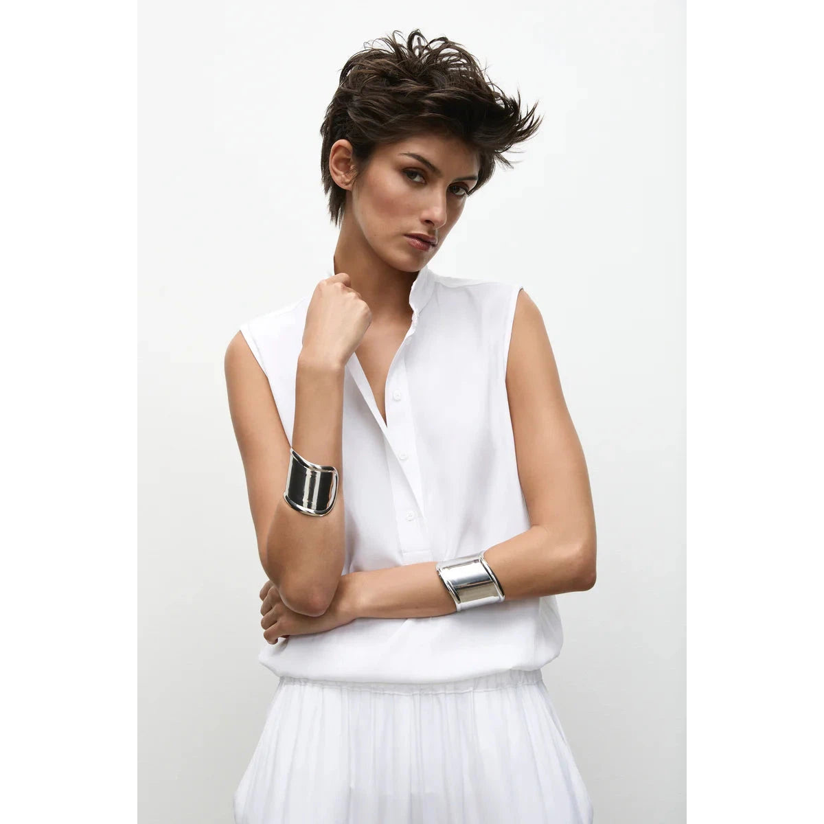 Mela Purdie Tab Slide Tank - White Mela Purdie Pisces Boutique