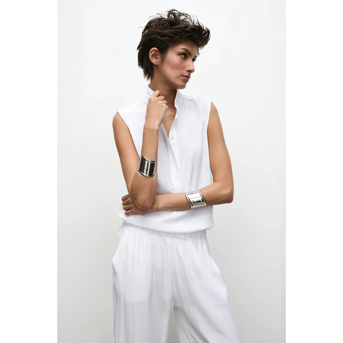 Mela Purdie Tab Slide Tank - White Mela Purdie Pisces Boutique