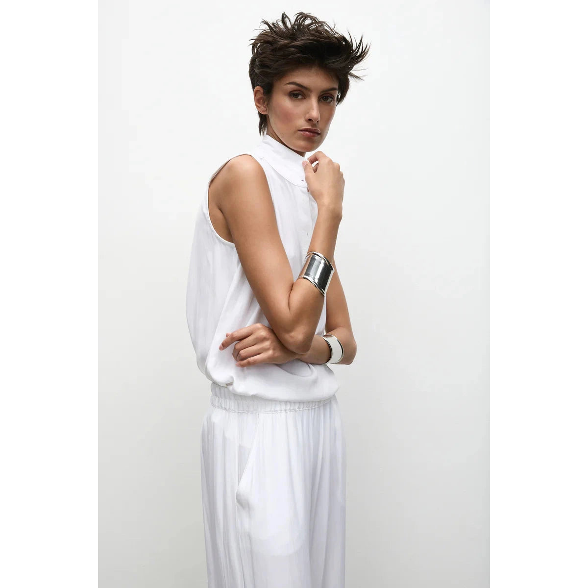 Mela Purdie Tab Slide Tank - White Mela Purdie Pisces Boutique