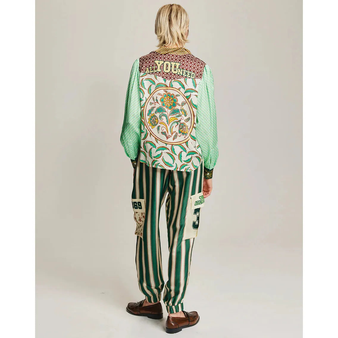 ME 369 Grace Cropped Shirt - Sporty Jade ME369 Pisces Boutique