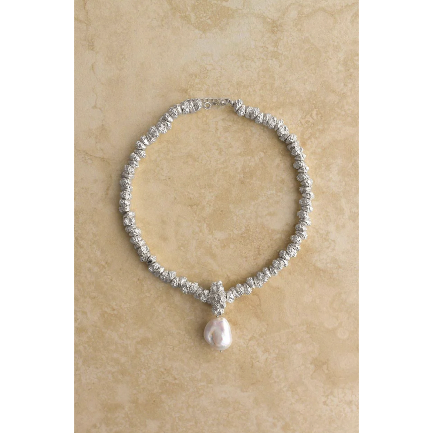 Indigo & Wolfe Jewel Necklace - Silver Indigo & Wolfe Pisces Boutique