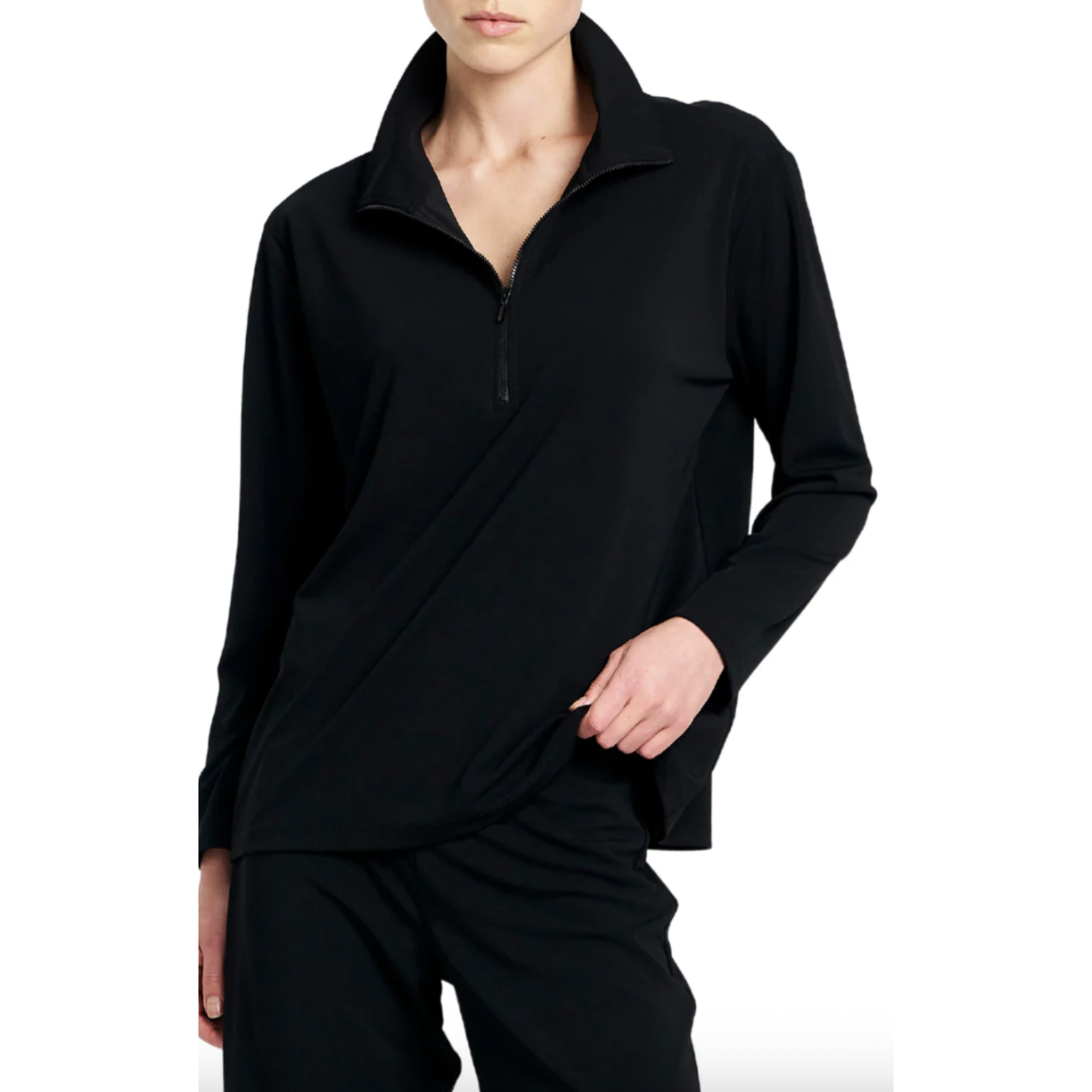 Mela Purdie Zip front Sweater - Black  Mela Purdie Pisces Boutique