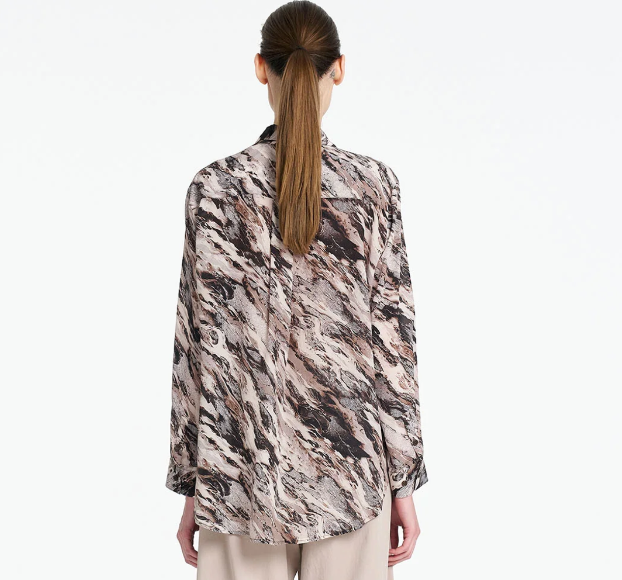 Mela Purdie Soft Silk Shirt - Agate Print