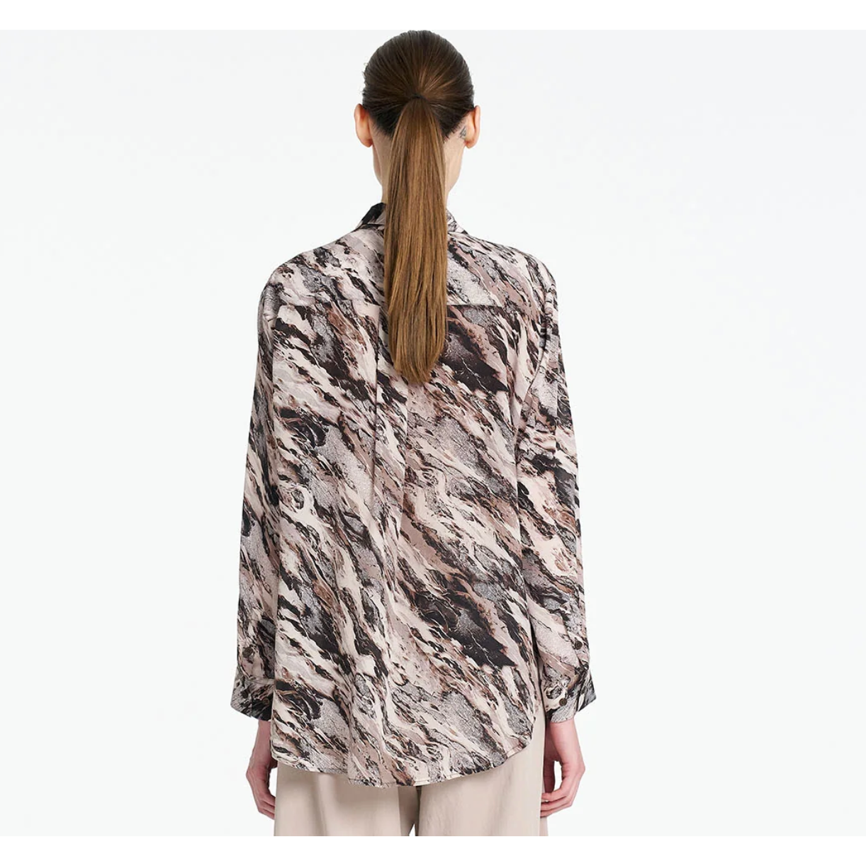 Mela Purdie Soft Silk Shirt - Agate Print Mela Purdie Pisces Boutique