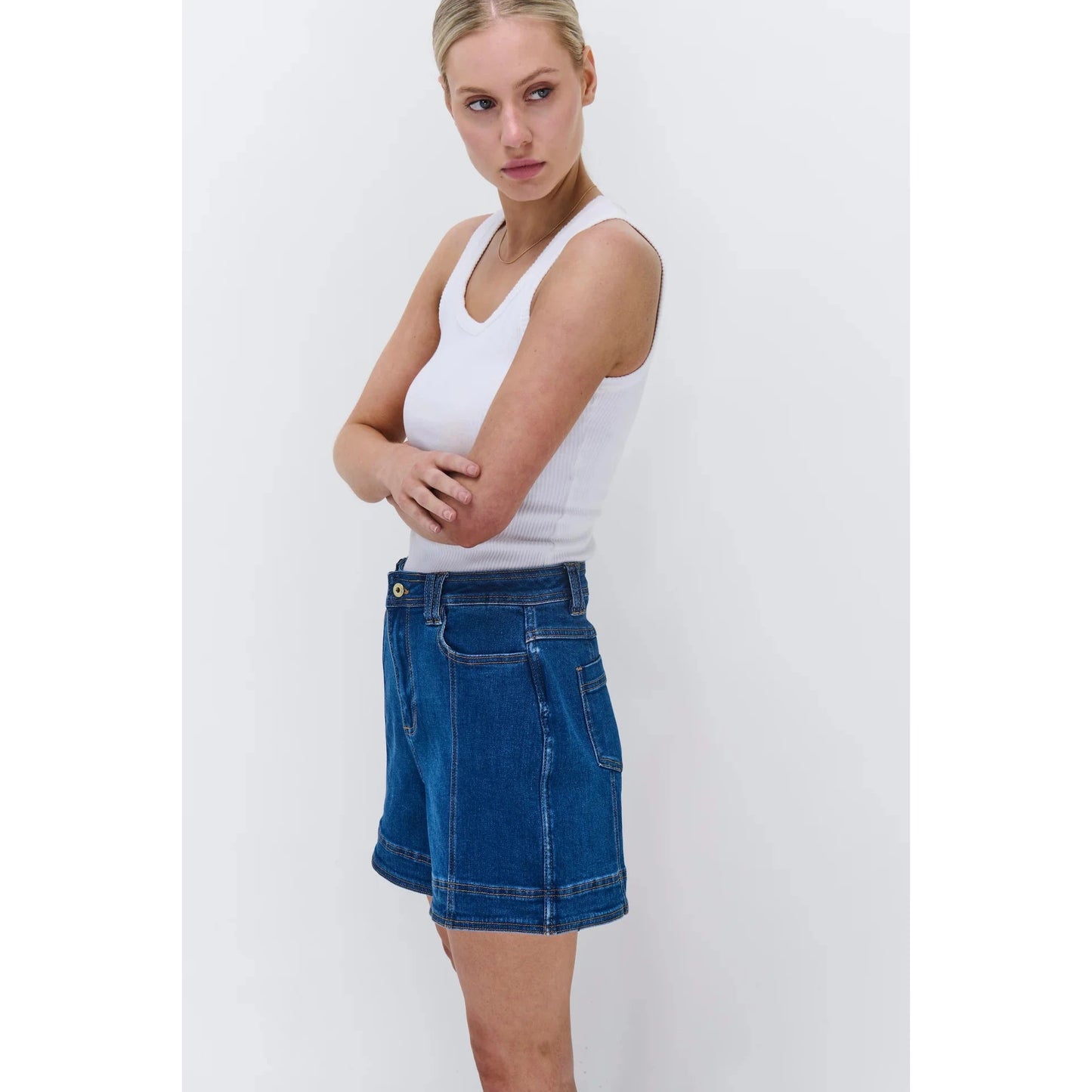 Kireina Sydney short - Mid Washed Blue