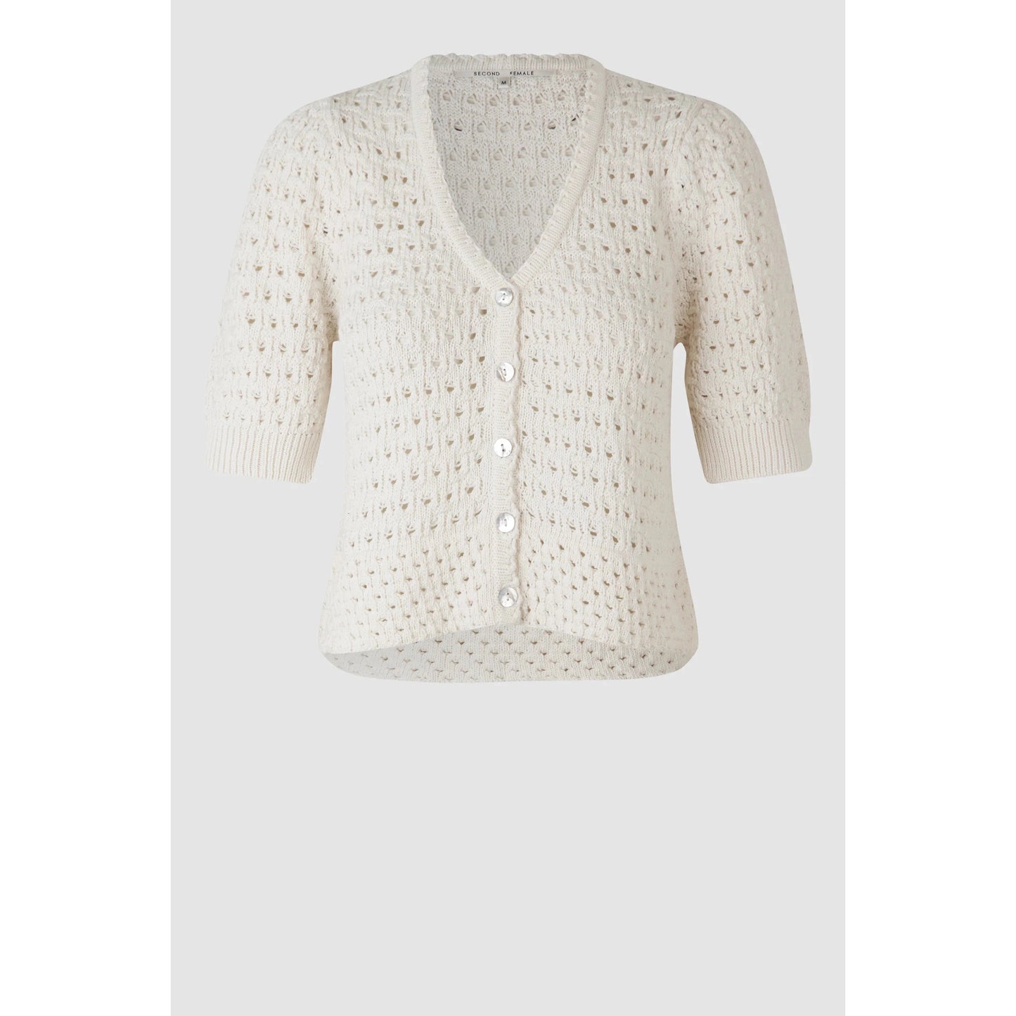 Second Female Turin Knit Cardigan - Antique White