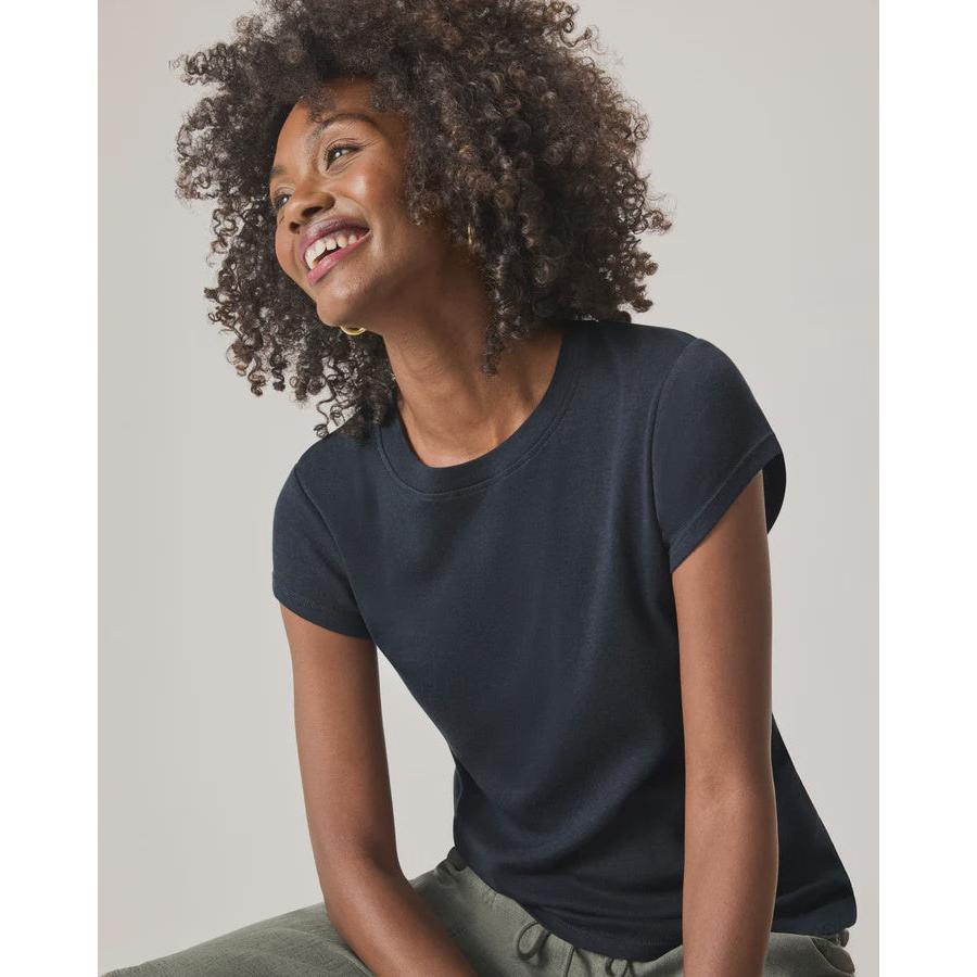 Splendid Faye Crewneck Tee - Navy