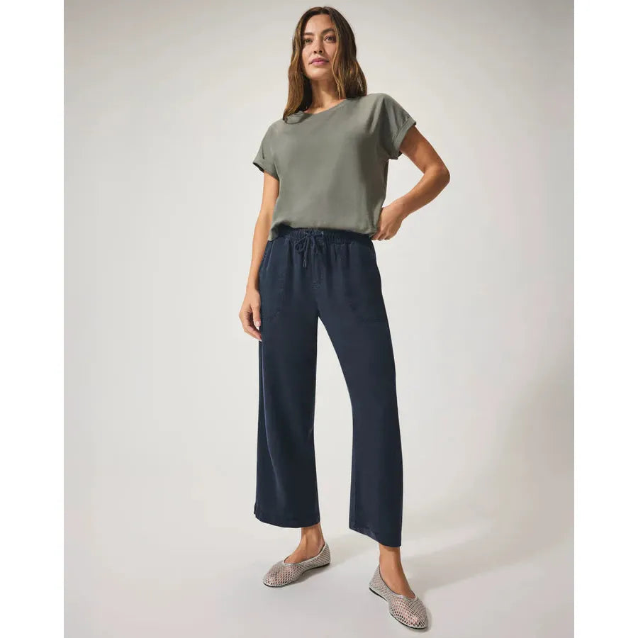 Splendid Angie Crop Wide Leg - Navy