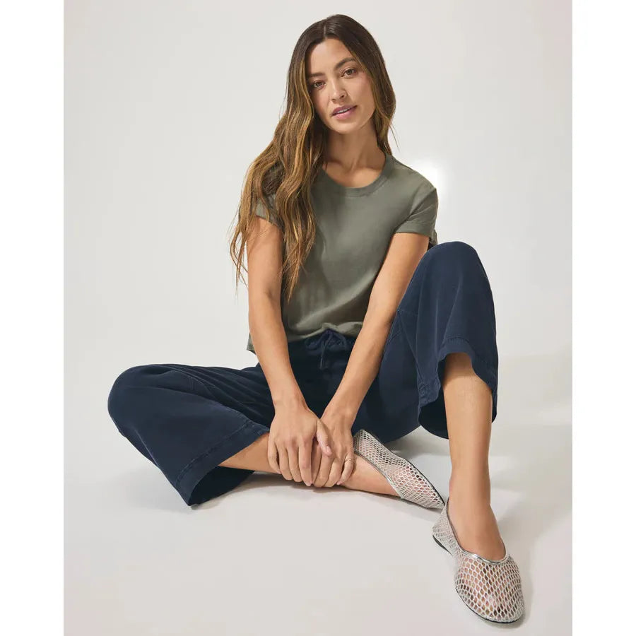 Splendid Angie Crop Wide Leg - Navy
