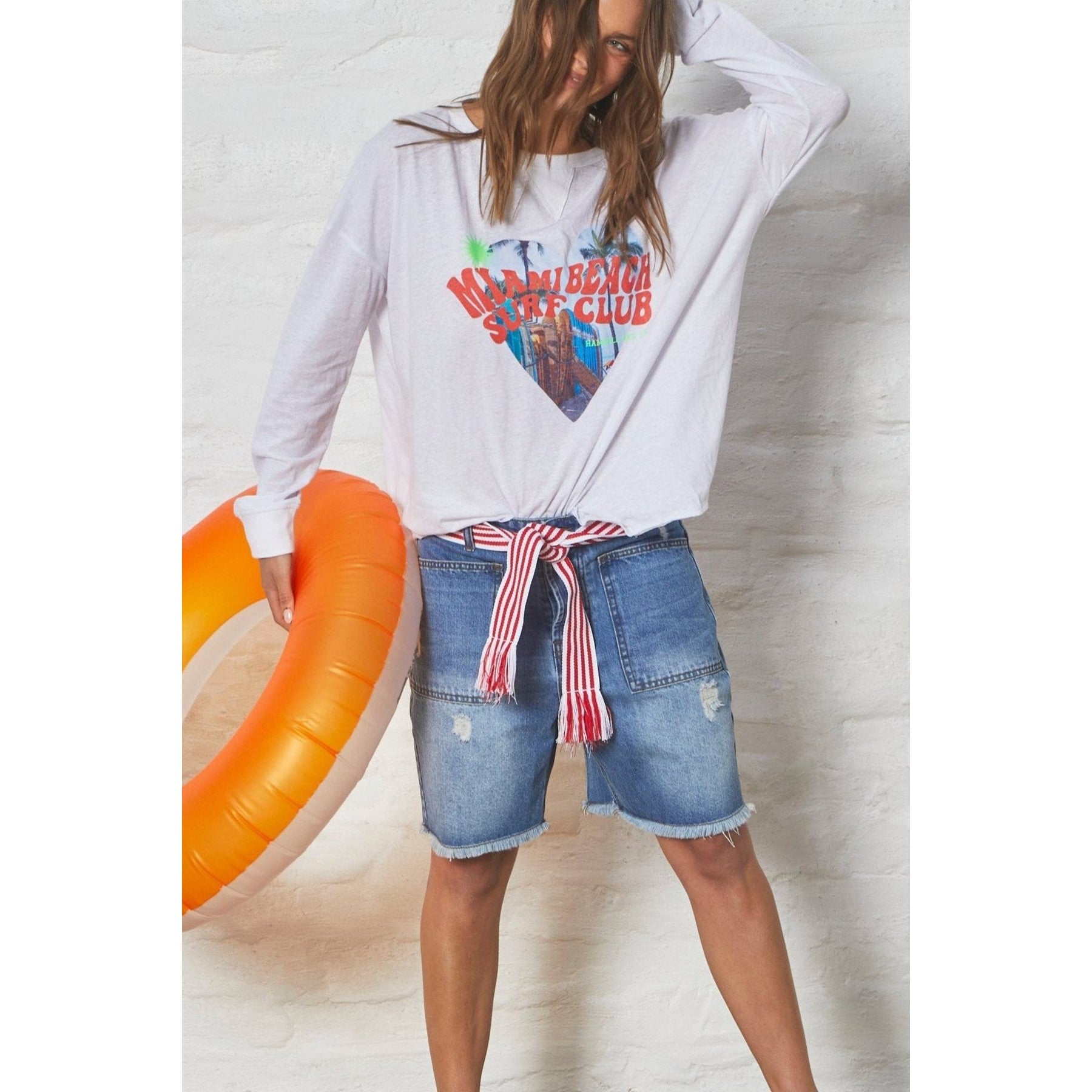 Hammill & Co Miami Long Sleeve Tee - White