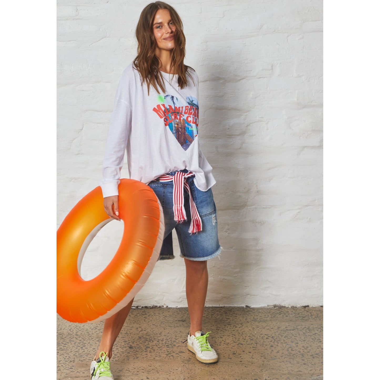 Hammill & Co Miami Long Sleeve Tee - White