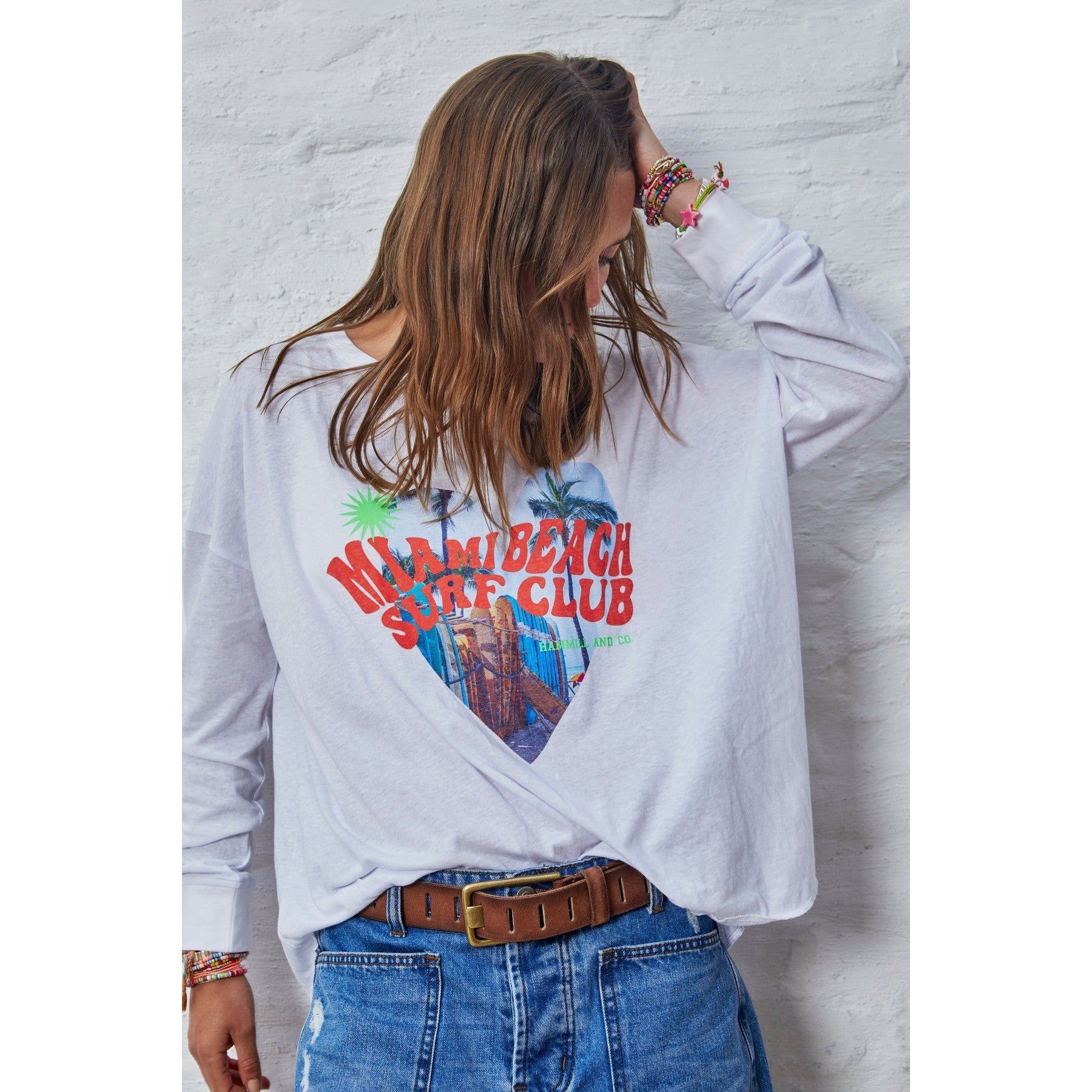 Hammill & Co Miami Long Sleeve Tee - White