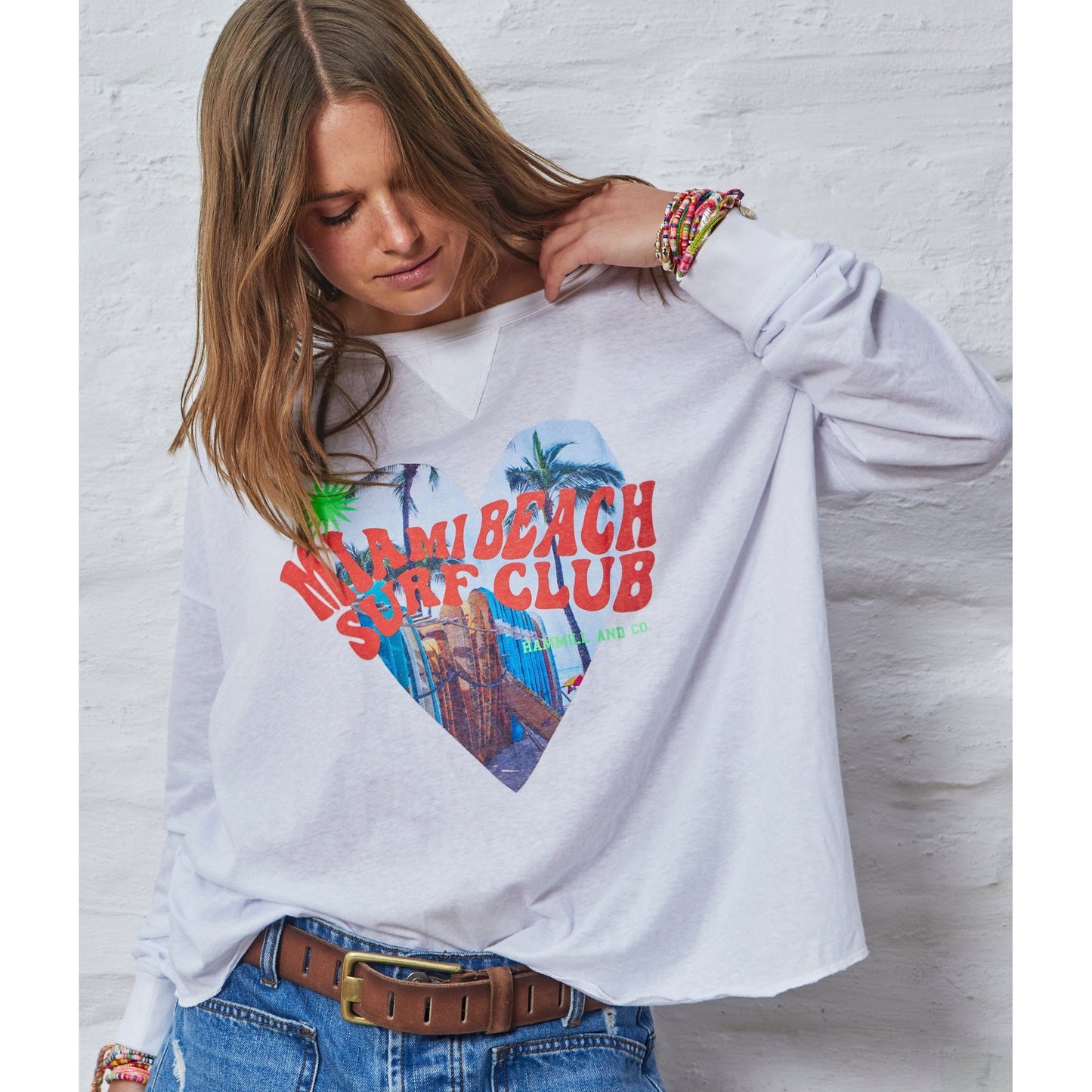 Hammill & Co Miami Long Sleeve Tee - White