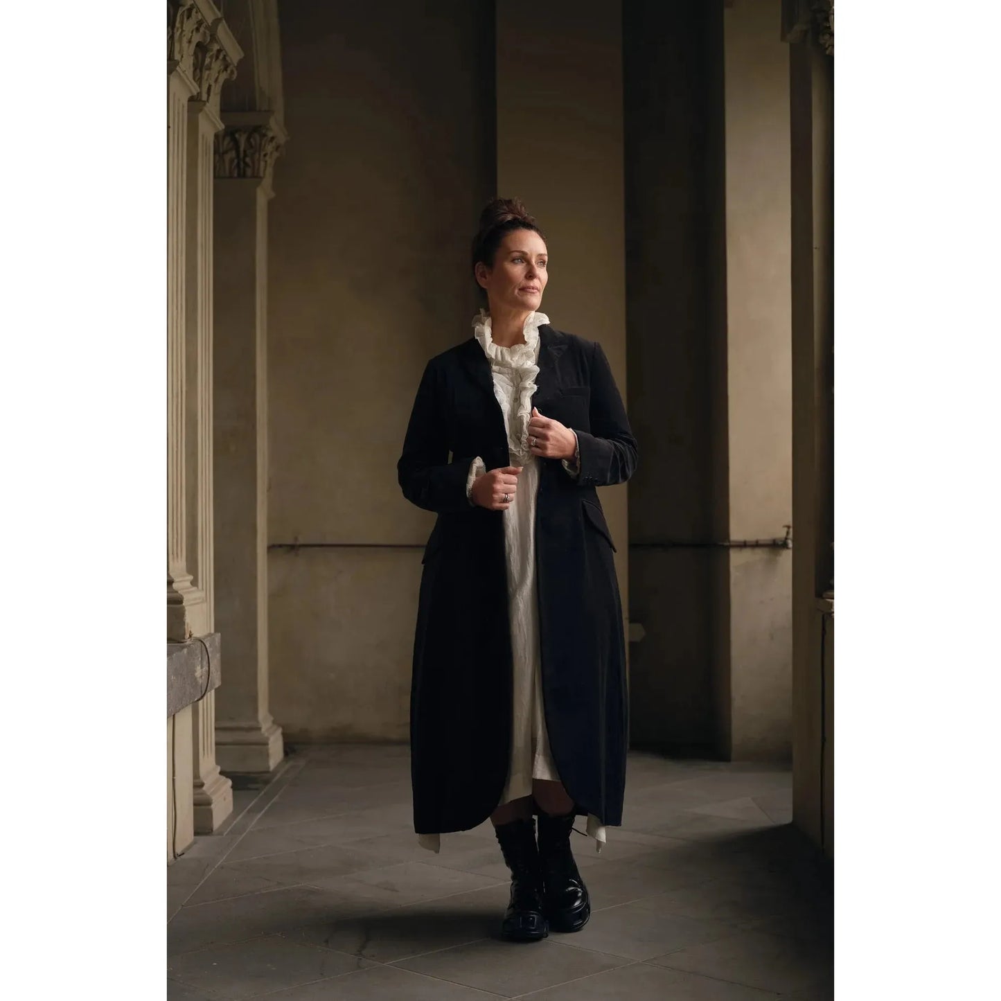 Meg By Design Arc Coat Cotton Velvet - Black meg by design Pisces Boutique