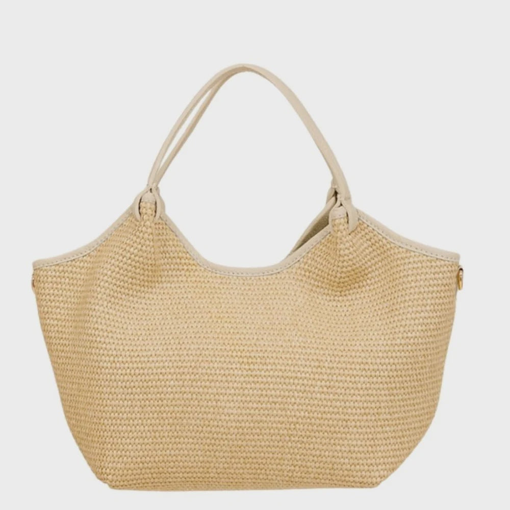 Maison Fanli Hector Raffia Bag Petit - Creme