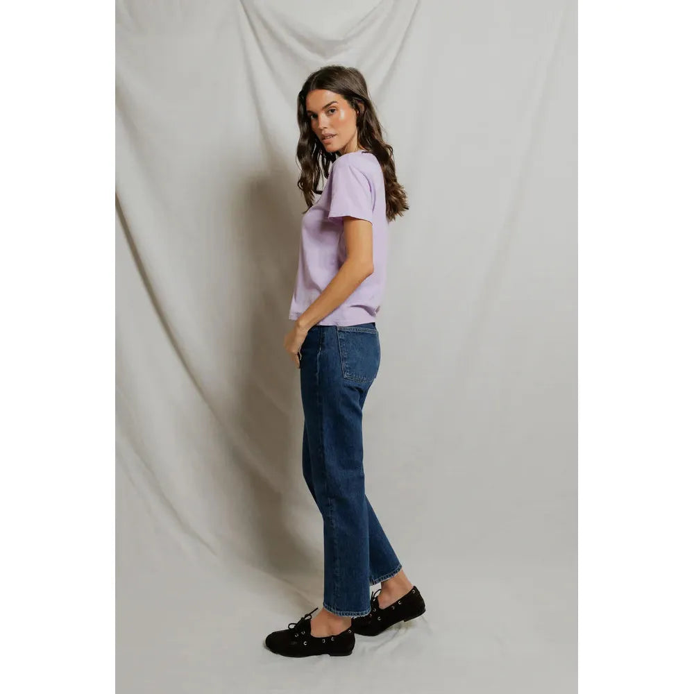 Perfect White Tee Harley Boxy Crew - Ultraviolet Perfect White Tee Pisces Boutique