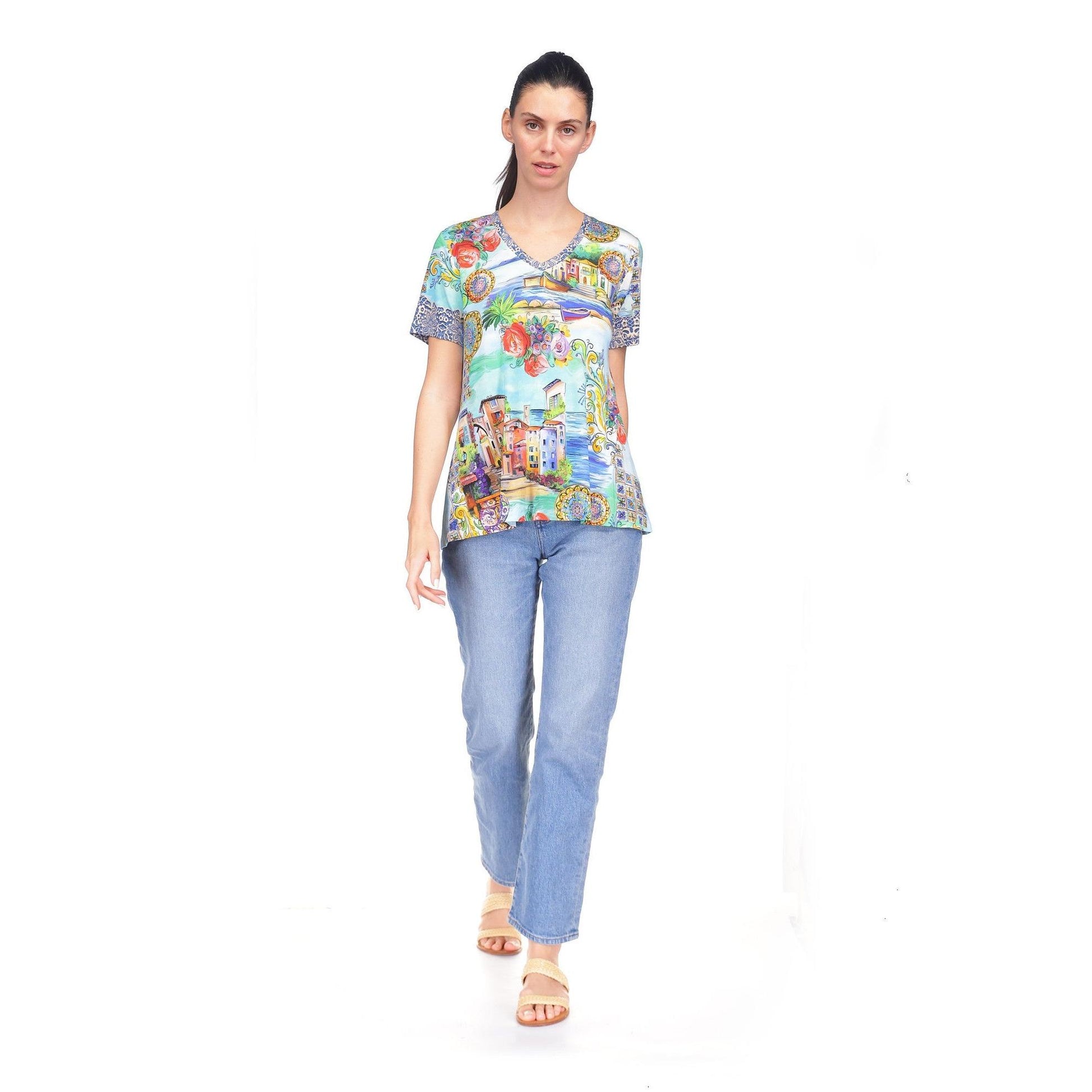 Johnny Was The Janie Favorite V Neck Swing Tee - Christy  Johnny Was Pisces Boutique