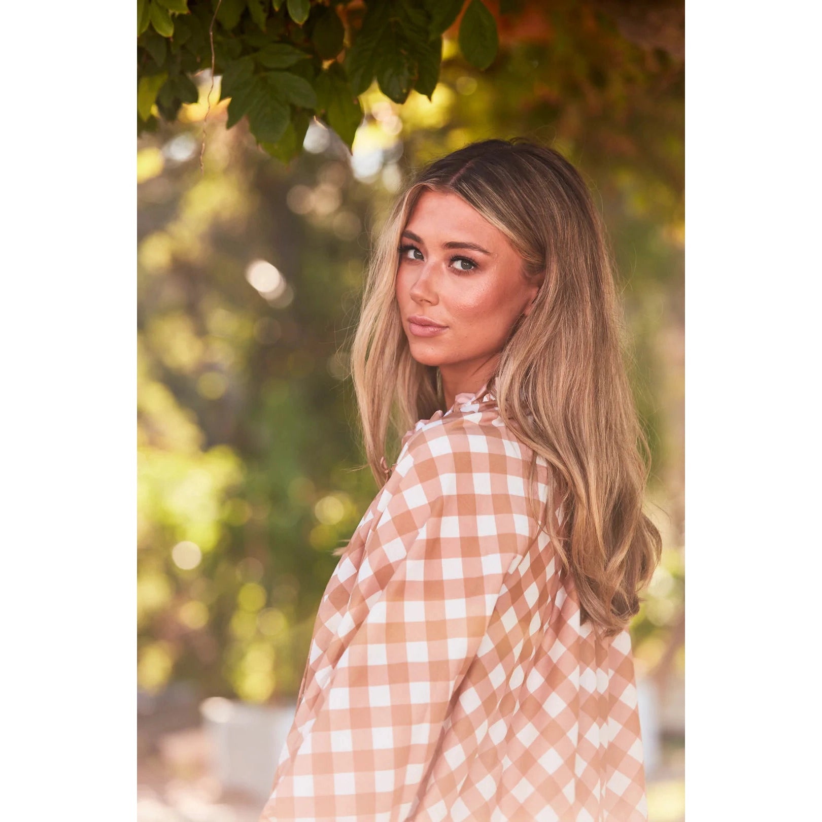 Ralf Pebbly Dress - Caramel Check