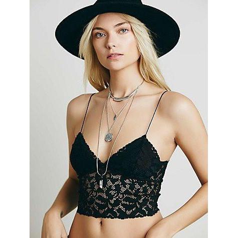Free People Cami Lace Lacey - Black