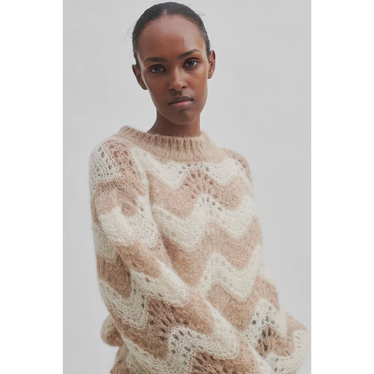 Second Female Tarin Knit O-Neck - Summer Sand Second Female Pisces Boutique