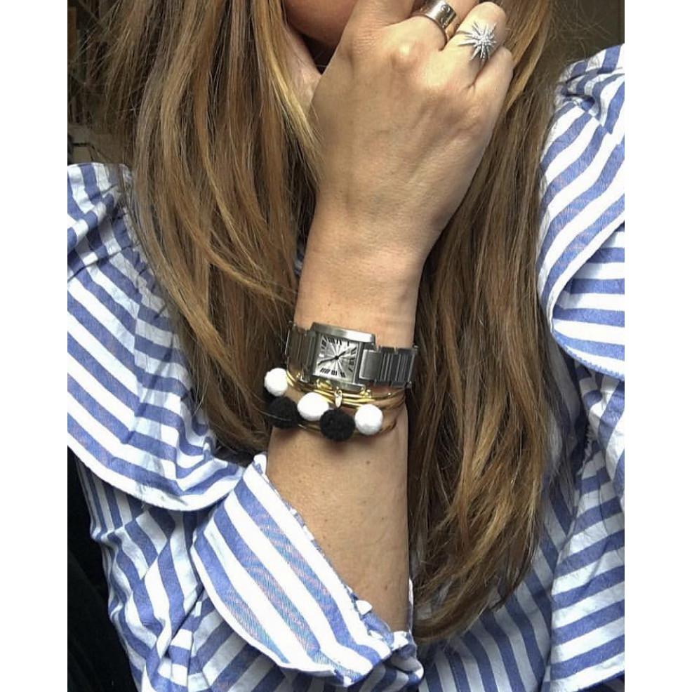 Hermina Wristwear Anna Cuff - Black Hermina Wristwear Pisces Boutique Bracelets bangle wrist bracelet silver gold rose gold necklace gems diamond metal leather chain krsytal knight Hermina Gas bijoux bracelet for women bracelet beads charms holder kit men diy pandora prouds girls couples Australia kids watch size chart