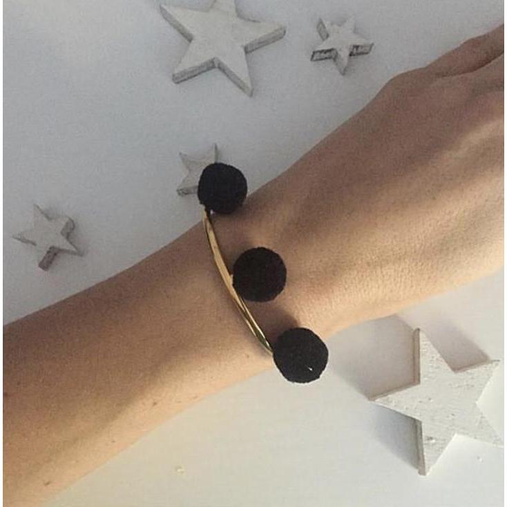 Hermina Wristwear Anna Cuff - Black Hermina Wristwear Pisces Boutique Bracelets bangle wrist bracelet silver gold rose gold necklace gems diamond metal leather chain krsytal knight Hermina Gas bijoux bracelet for women bracelet beads charms holder kit men diy pandora prouds girls couples Australia kids watch size chart