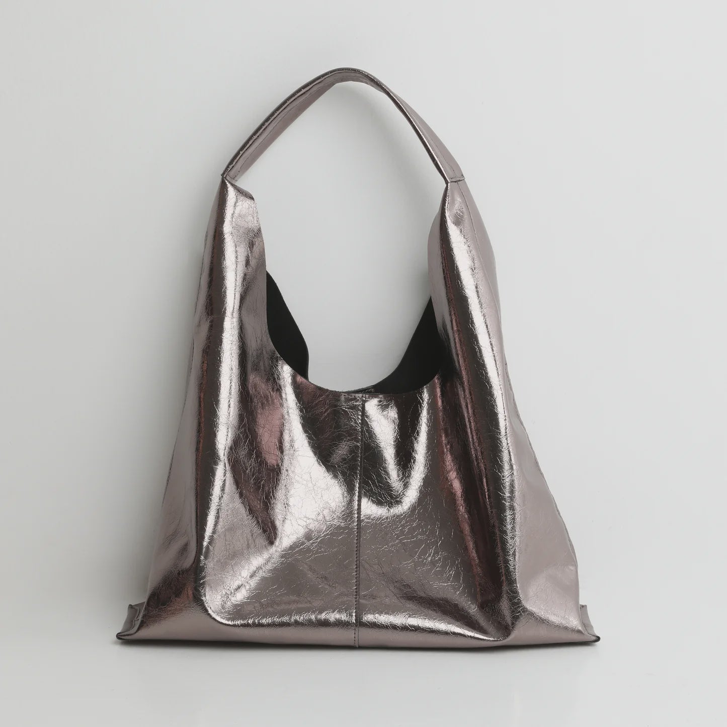 I'M Francis Luxe Leather Slouch Bag - Smoke