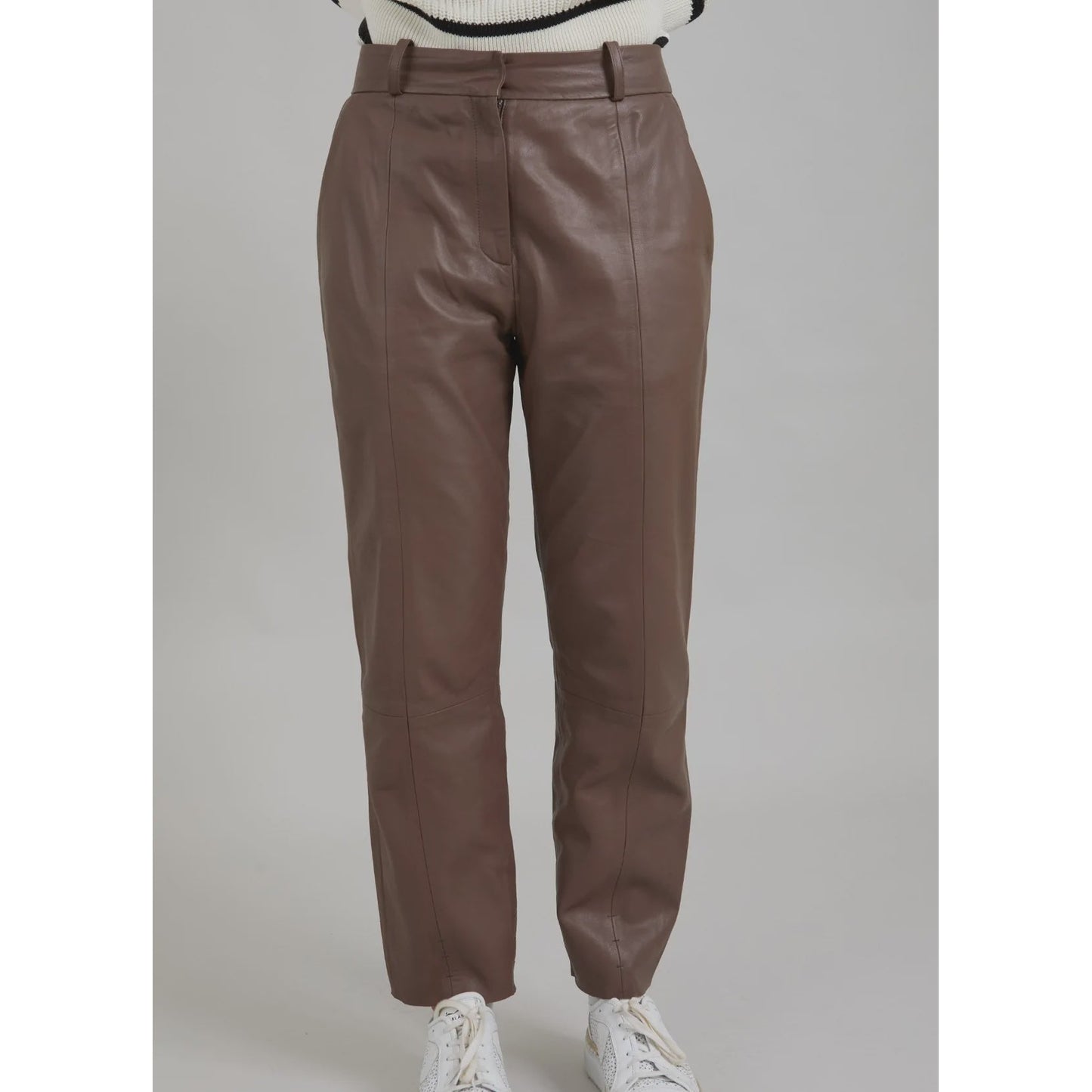 Coster Leather Pants Lucia Fit - Spring Brown