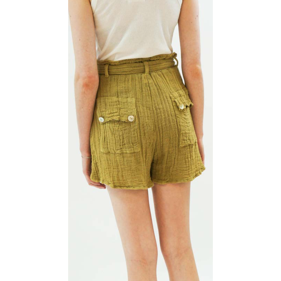 Jen's Pirate Booty Honolulu Shorts - Gauze Olive Jen's Pirate Booty Pisces Boutique
