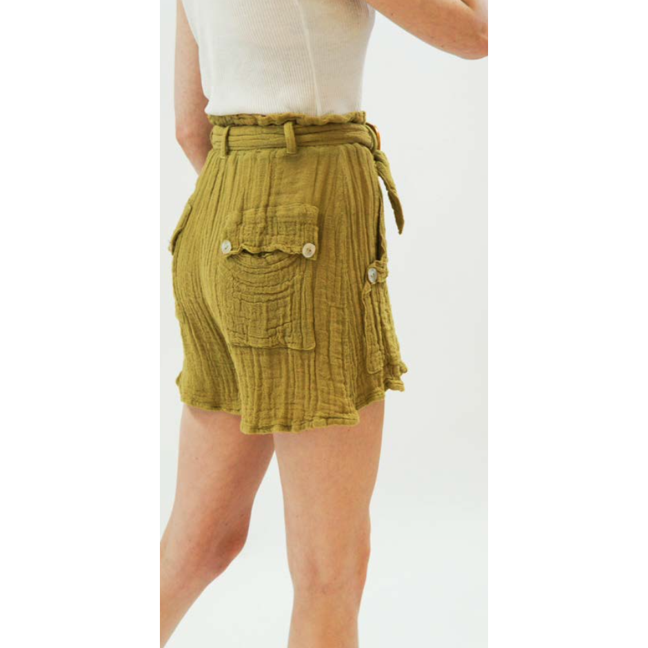 Jen's Pirate Booty Honolulu Shorts - Gauze Olive Jen's Pirate Booty Pisces Boutique