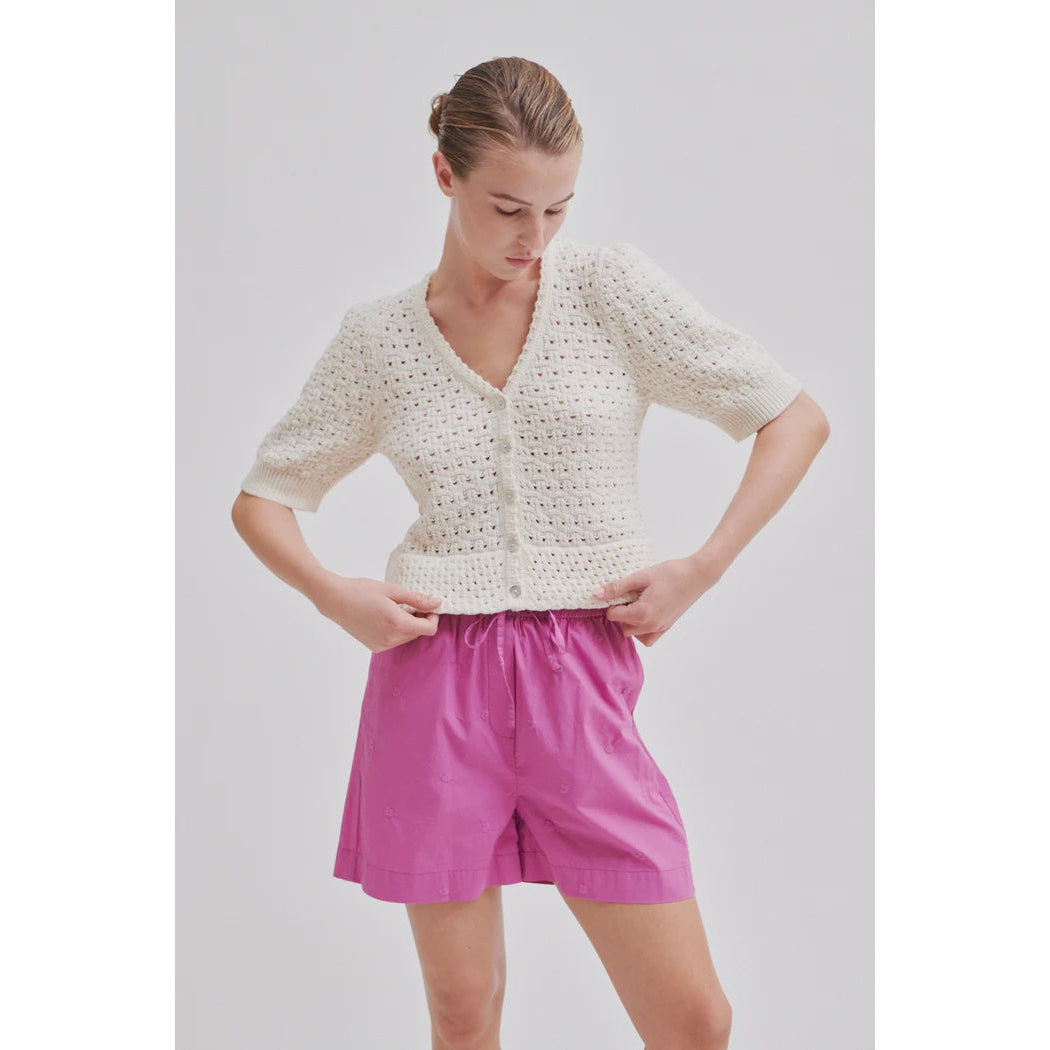 Second Female Turin Knit Cardigan - Antique White
