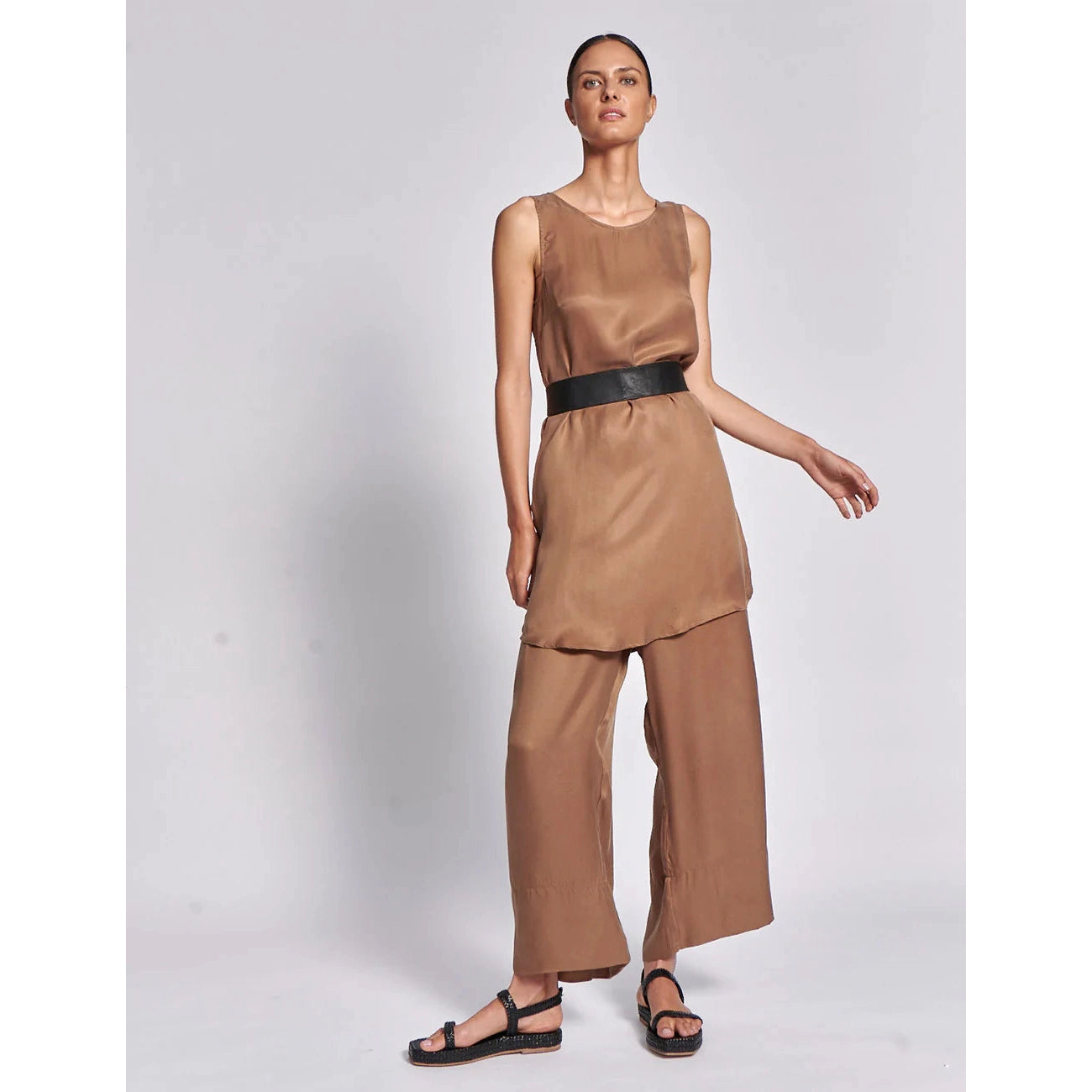 In the Sac Chamoise Long Tunic - Cognac In The Sac Pisces Boutique