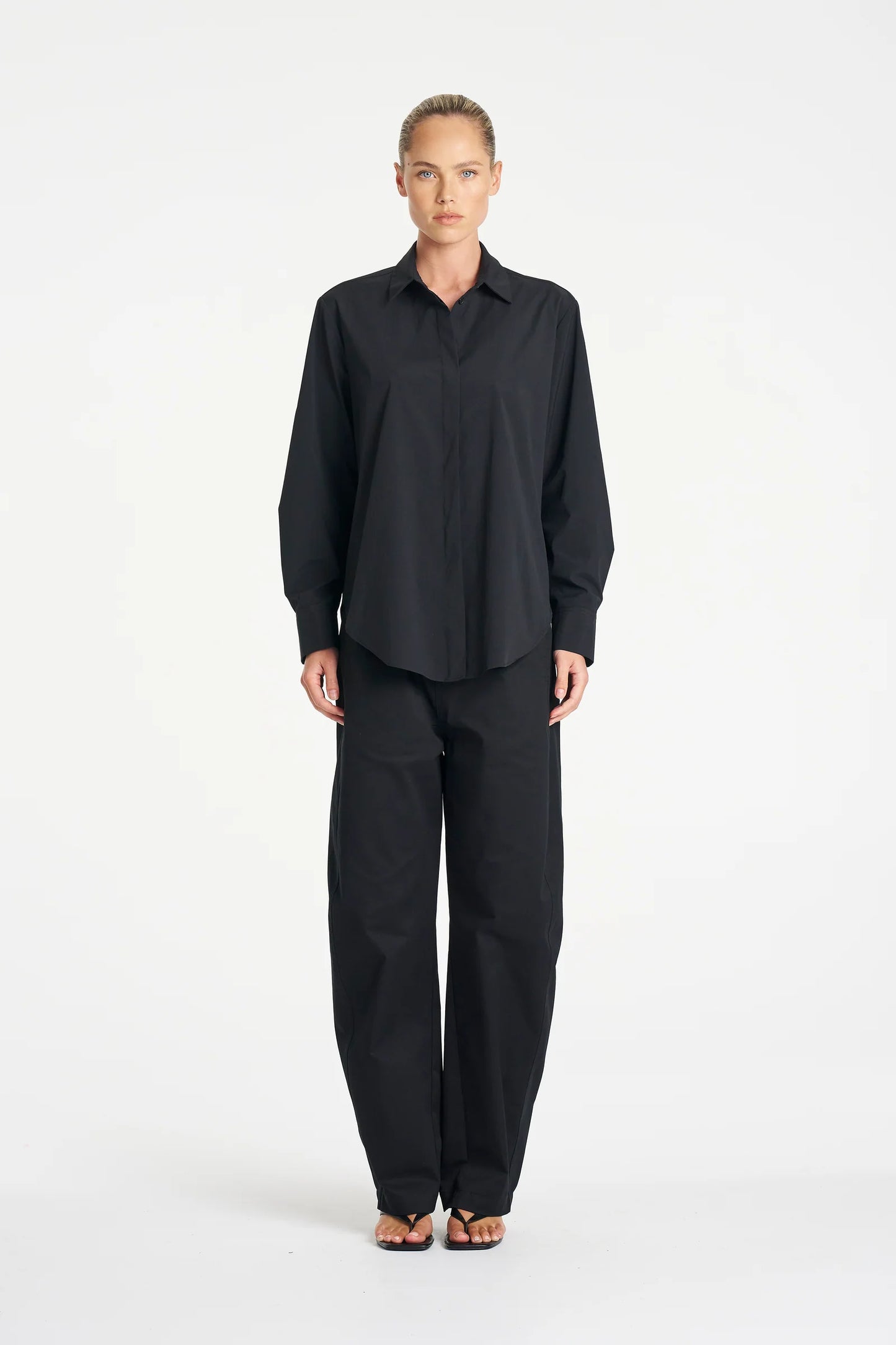 Mela Purdie Barrel Leg Pant Gravitene - Black