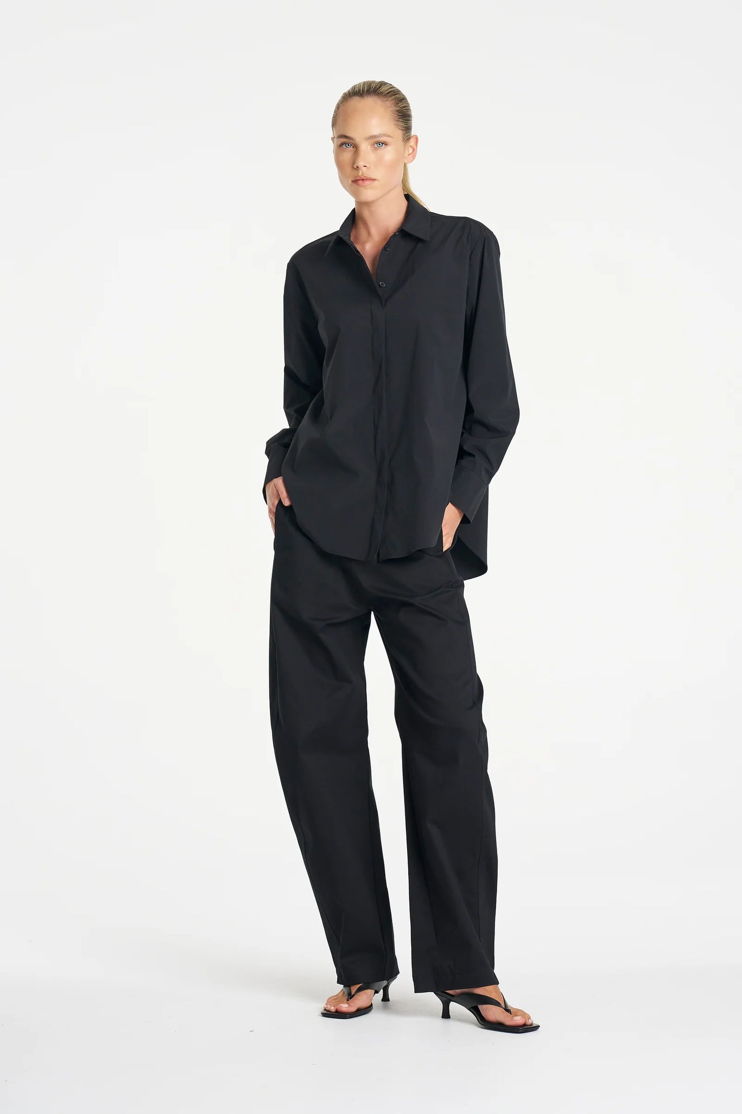 Mela Purdie Barrel Leg Pant Gravitene - Black