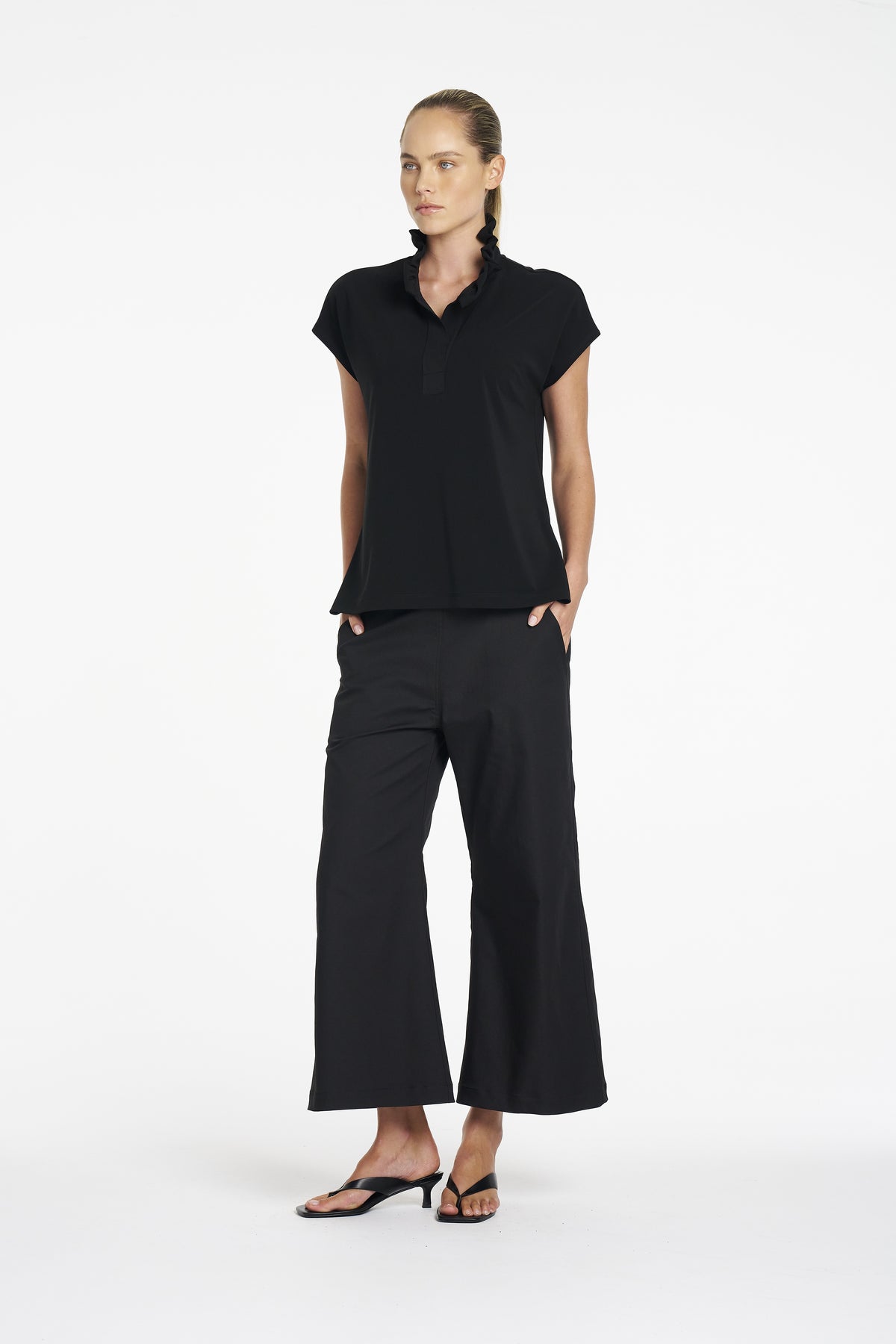 Mela Purdie Zip Flute Top - Black  Mela Purdie Pisces Boutique
