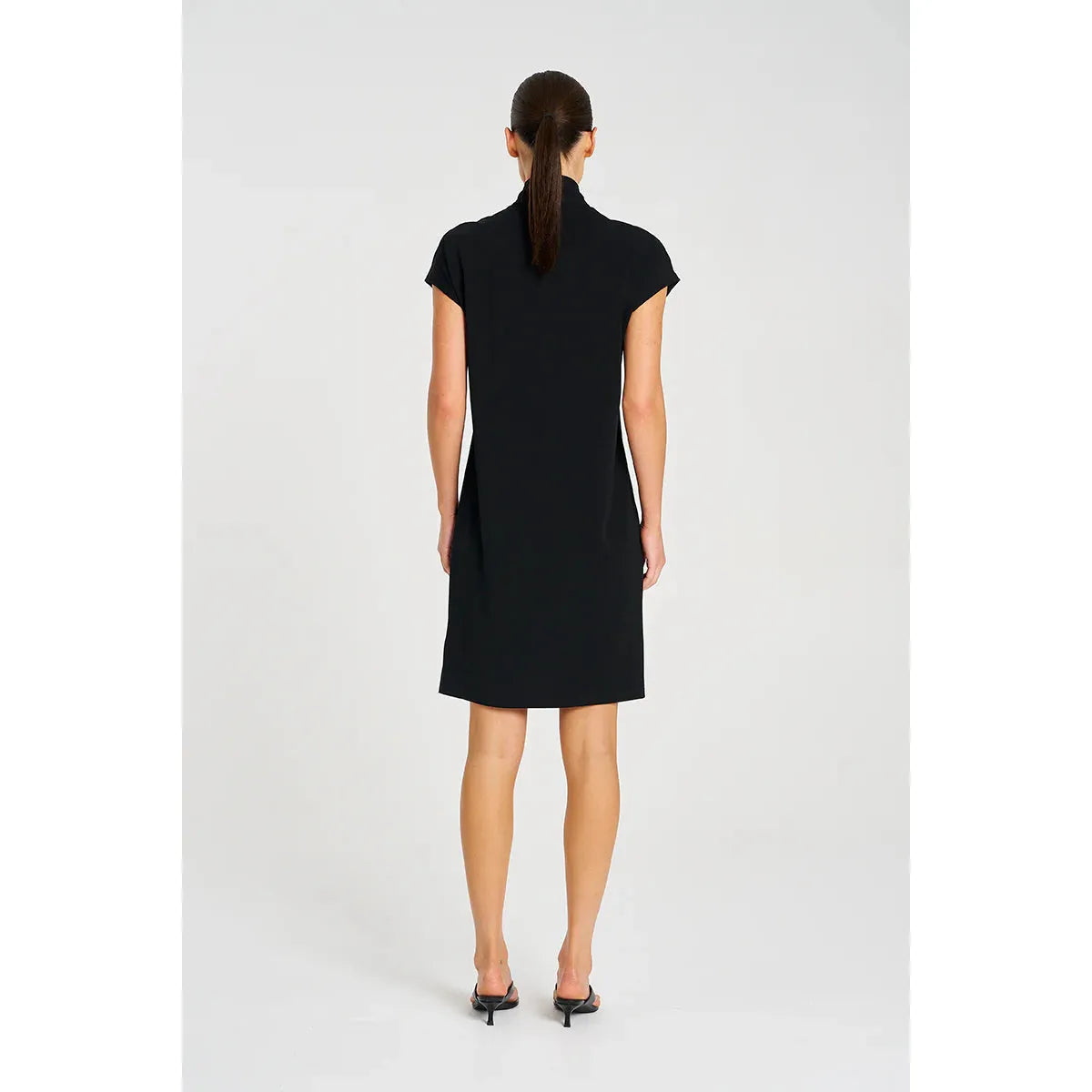 Mela Purdie Henley Dress Powder Knit - Black