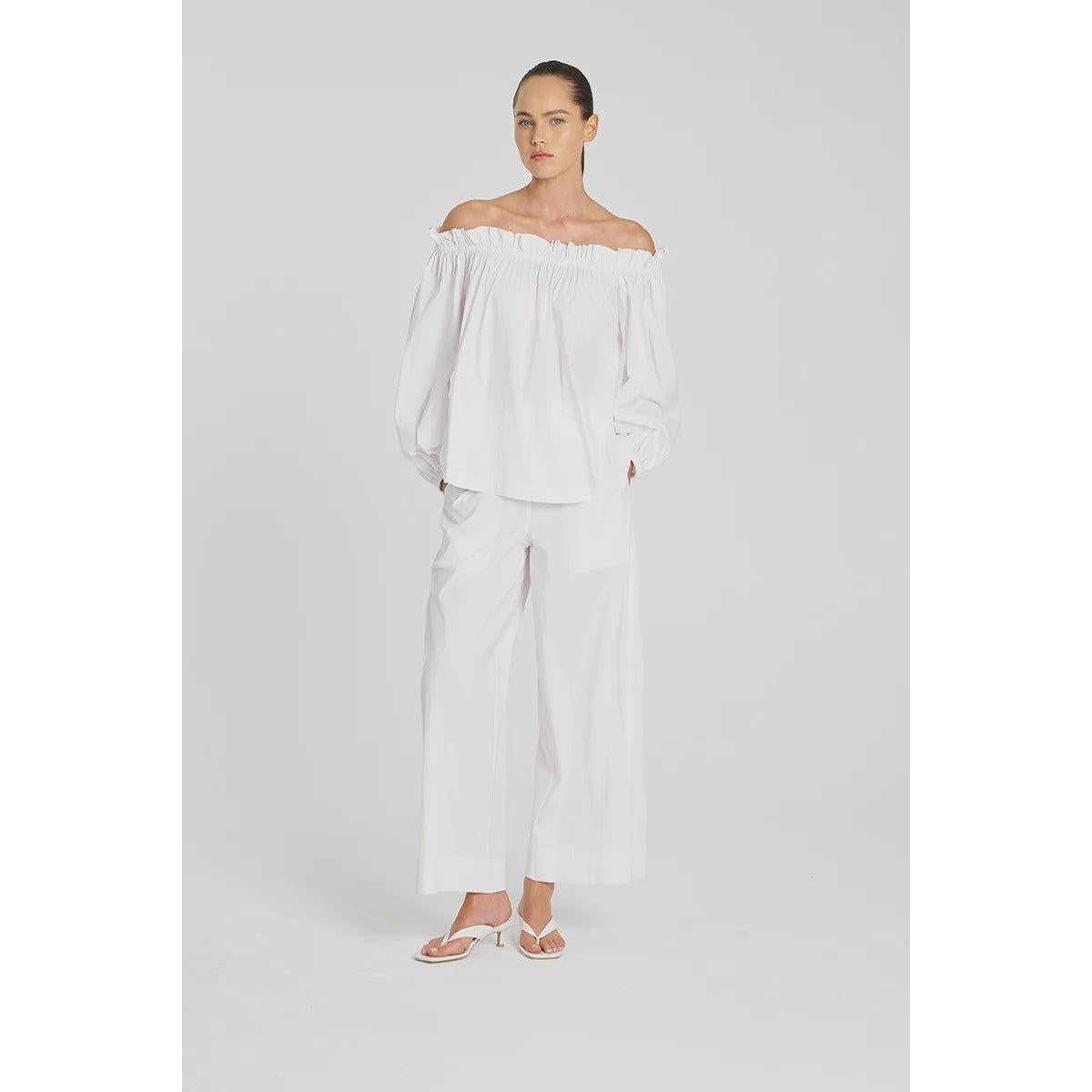Mela Purdie Breeze Blouse - White  Mela Purdie Pisces Boutique