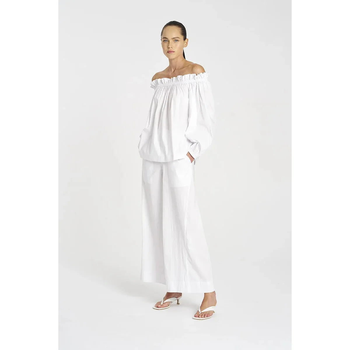 Mela Purdie Breeze Blouse - White  Mela Purdie Pisces Boutique