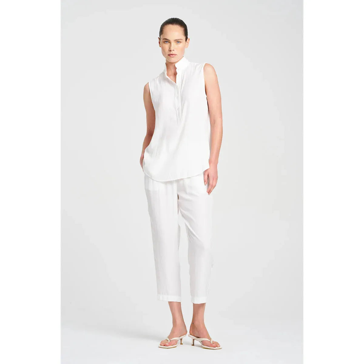 Mela Purdie Tab Slide Tank - White  Mela Purdie Pisces Boutique