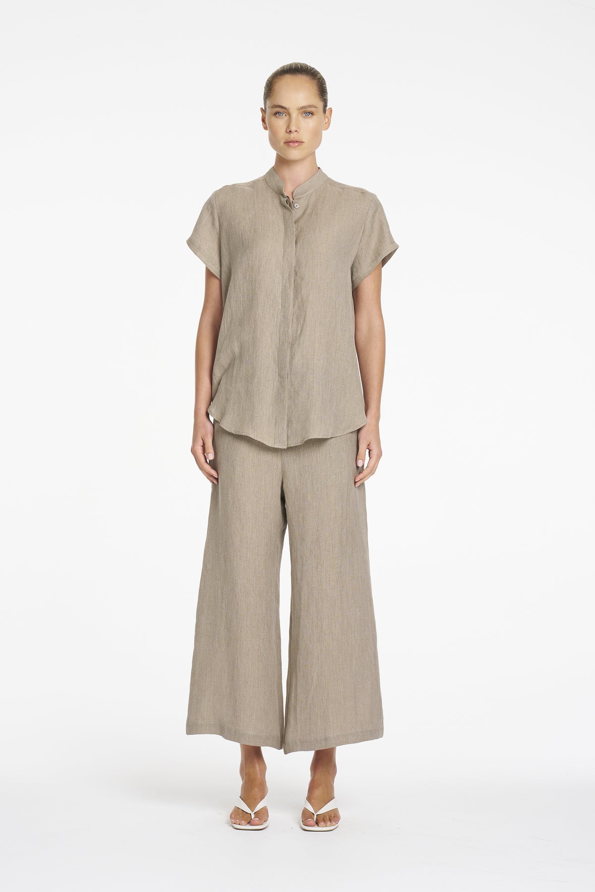 Mela Purdie Stand Shirt - Stucco  Mela Purdie Pisces Boutique