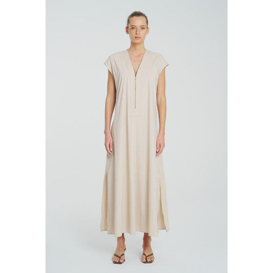 Mela Purdie Zip Slice Dress - Biscoti