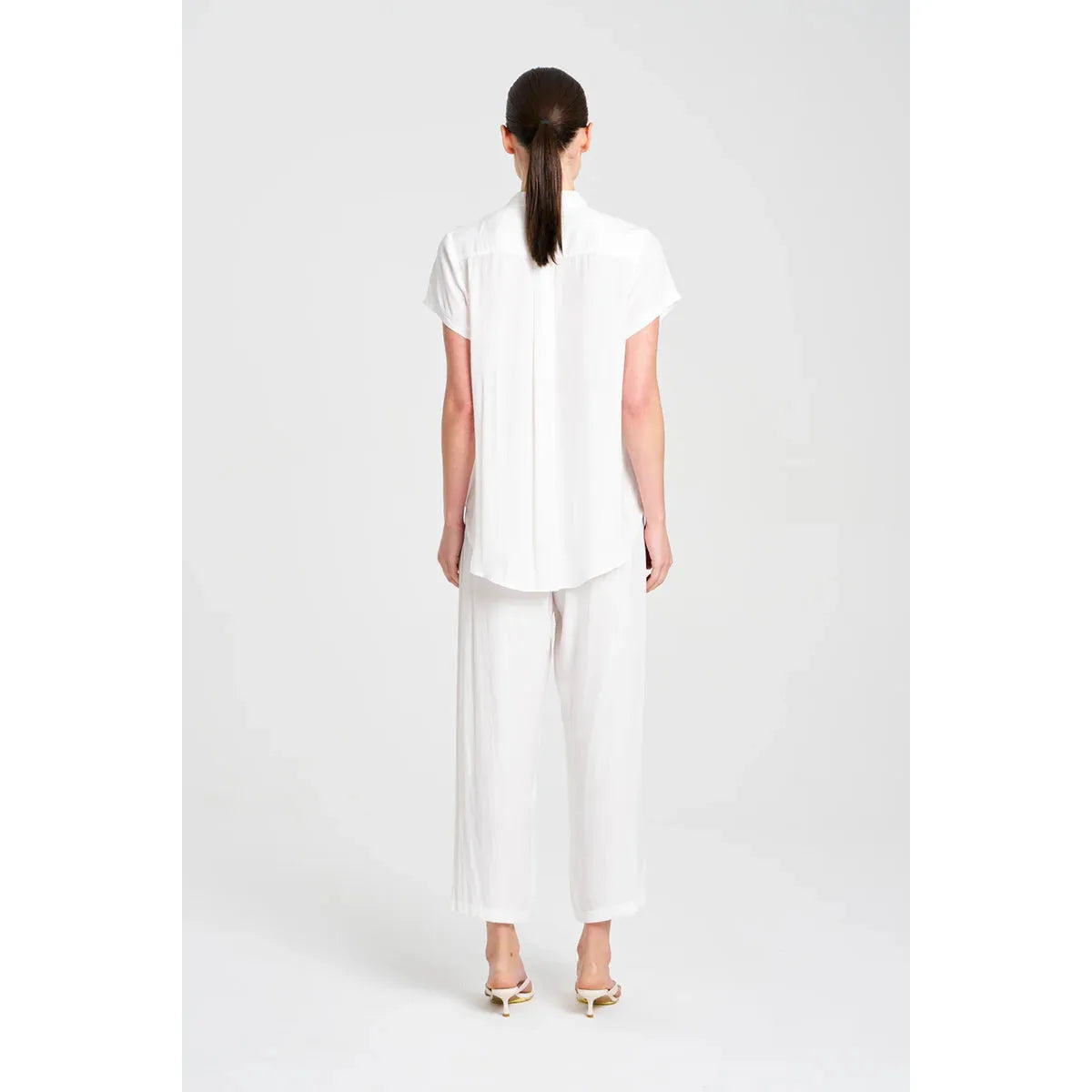 Mela Purdie Soft Stand Shirt - White  Mela Purdie Pisces Boutique