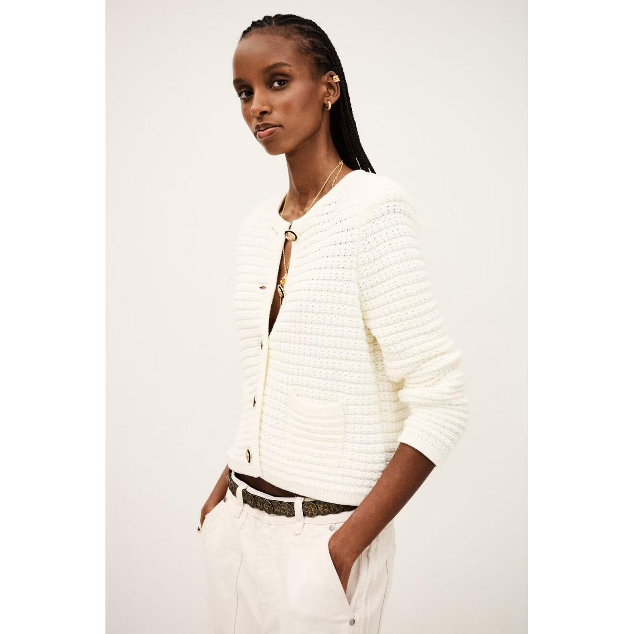 Ba&sh Gaspard Cardigan - Ecru  Ba&sh Pisces Boutique