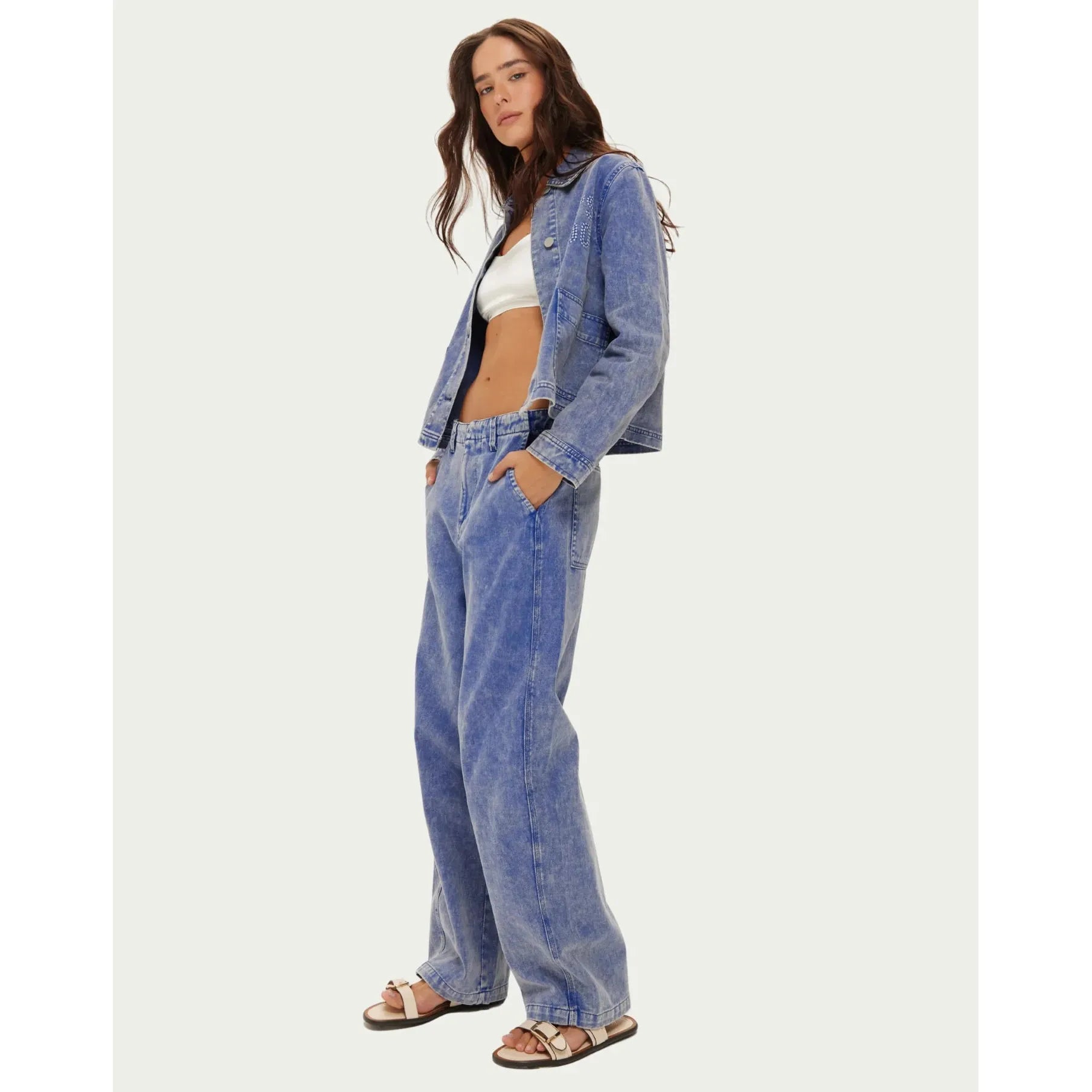 ME 369 Grace Utility Jacket - Indigo  ME369 Pisces Boutique