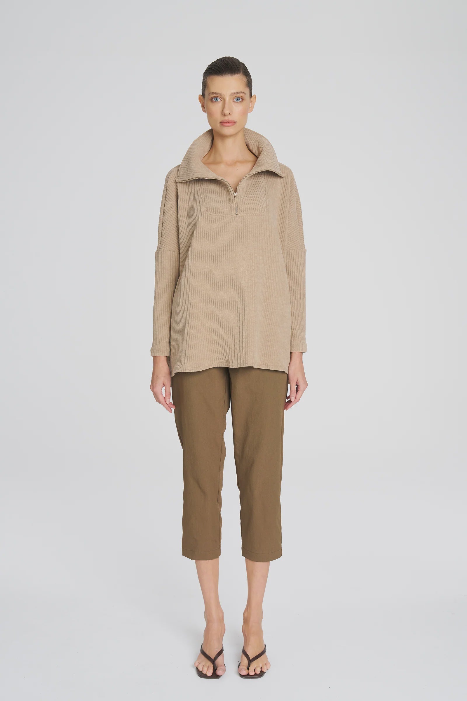 Mela Purdie Tube Zip Sweater - Almondine  Mela Purdie Pisces Boutique