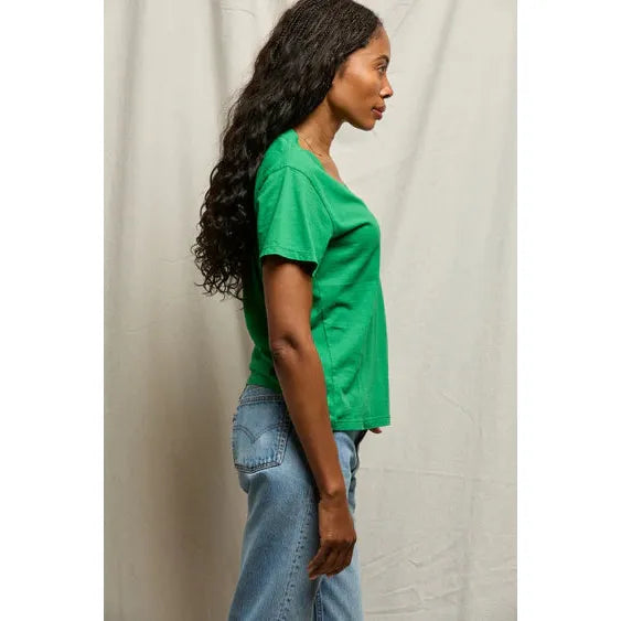 Perfect White Tee Hendrix Boxy V - Grass  Perfect White Tee Pisces Boutique