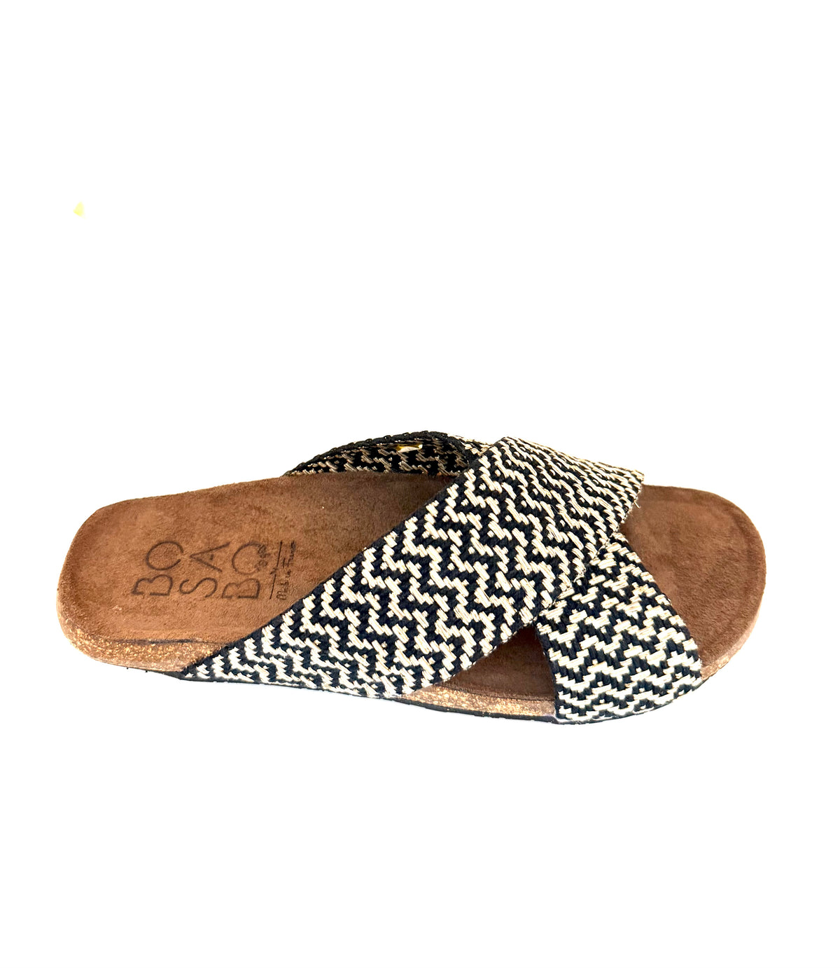 Bosabo Tresse Tissu Bandeau - Noir / Beige