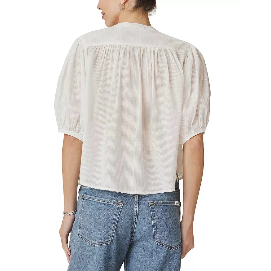 Splendid Madelyn Blouse Optic White  Splendid Pisces Boutique