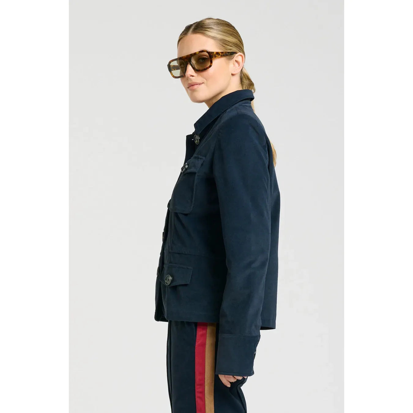 Shirty The Hemming Velvet Twill Jacket - French Navy  Shirty Pisces Boutique